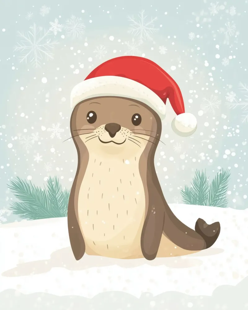 Foca de Navidad poster de Happy Littles