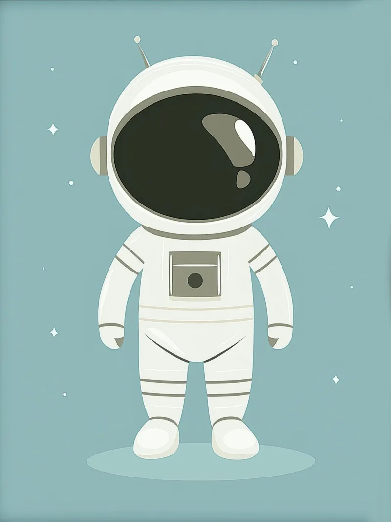 Astronauta stravagante tela con Cornice a cassetta da Happy Littles