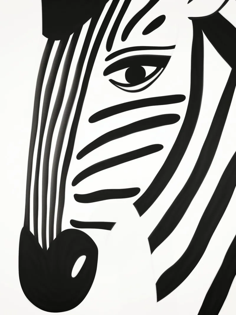 Strisce zebrate | Op art in bianco e nero alluminio dibond da Autofocus