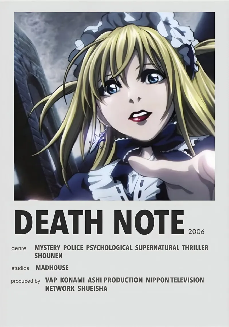 DEATH NOTE  2006 pellicola backlit da Totoya