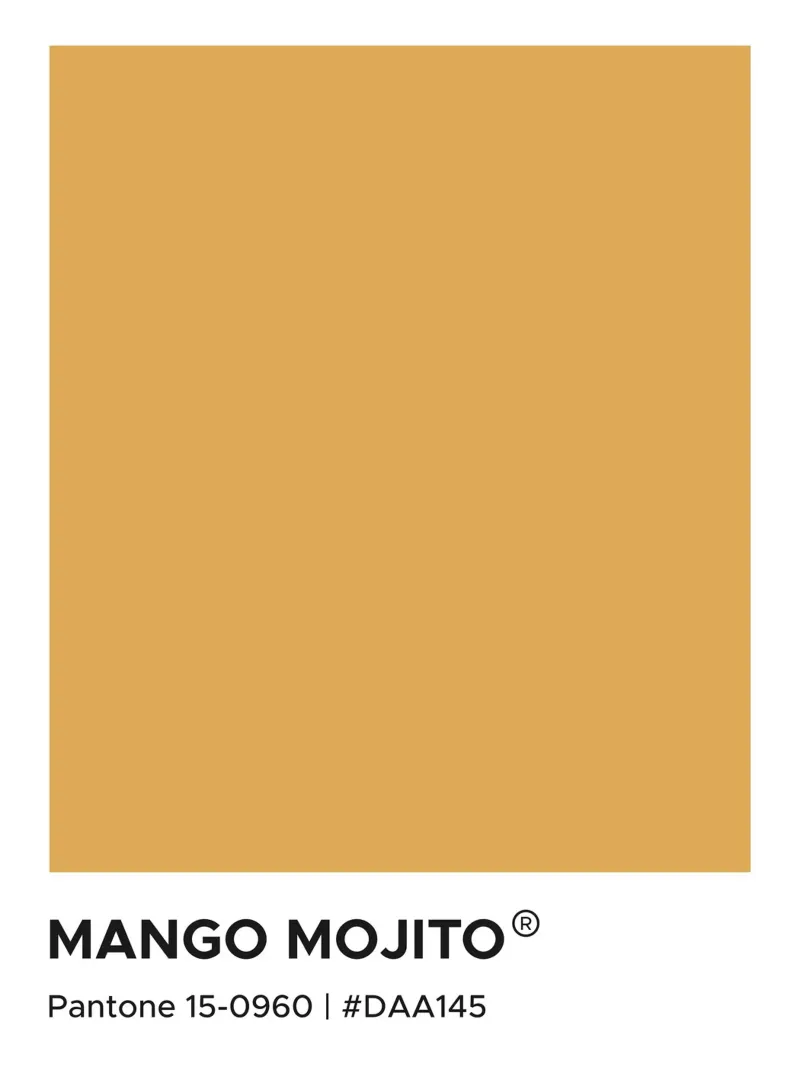 Mango Mojito Pantone pellicola backlit da Paigaam Studio