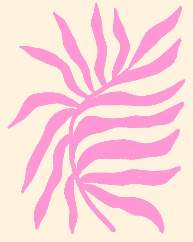 Pink Silhouette Textured Branch 2 canvas by Wackapacka
