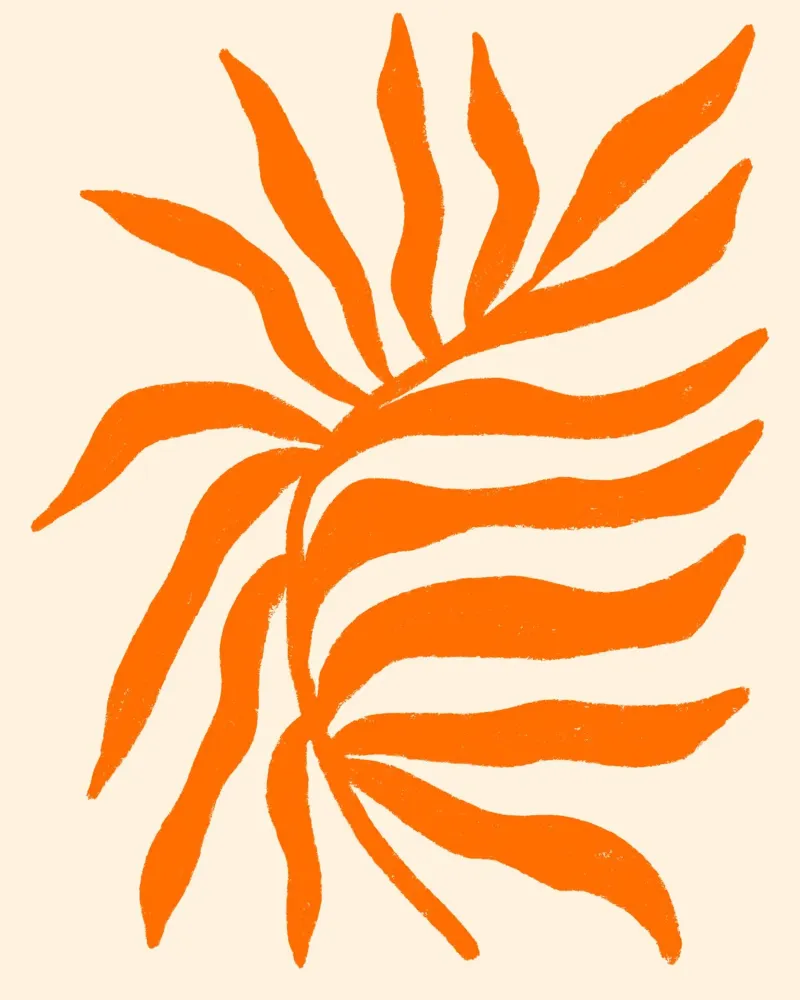Silhouette arancione Ramo strutturato 2 carta hahnemühle da Wackapacka