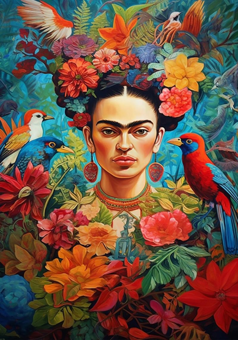 Potrait de Frida poster de Popo Photograph