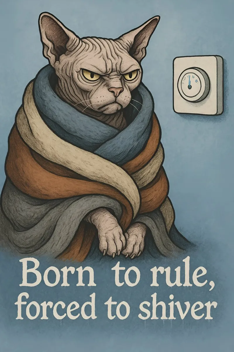 Meme divertente sul gatto Sphynx poster da Funny Humor Art