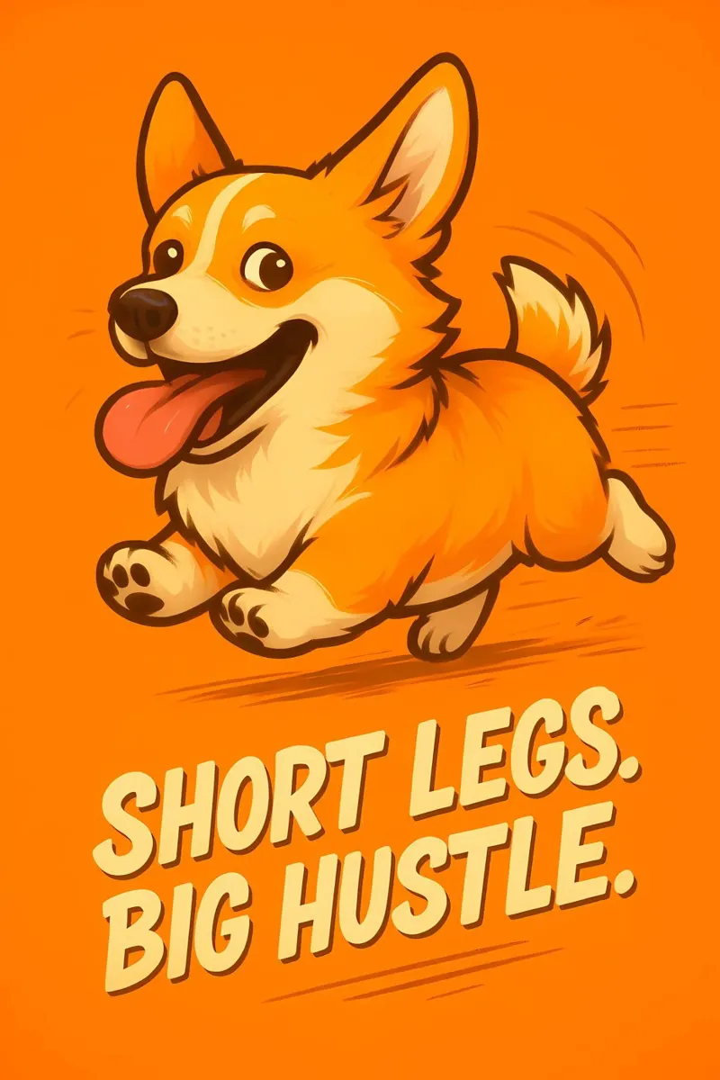 Meme divertente sui Corgi pellicola backlit da Funny Humor Art