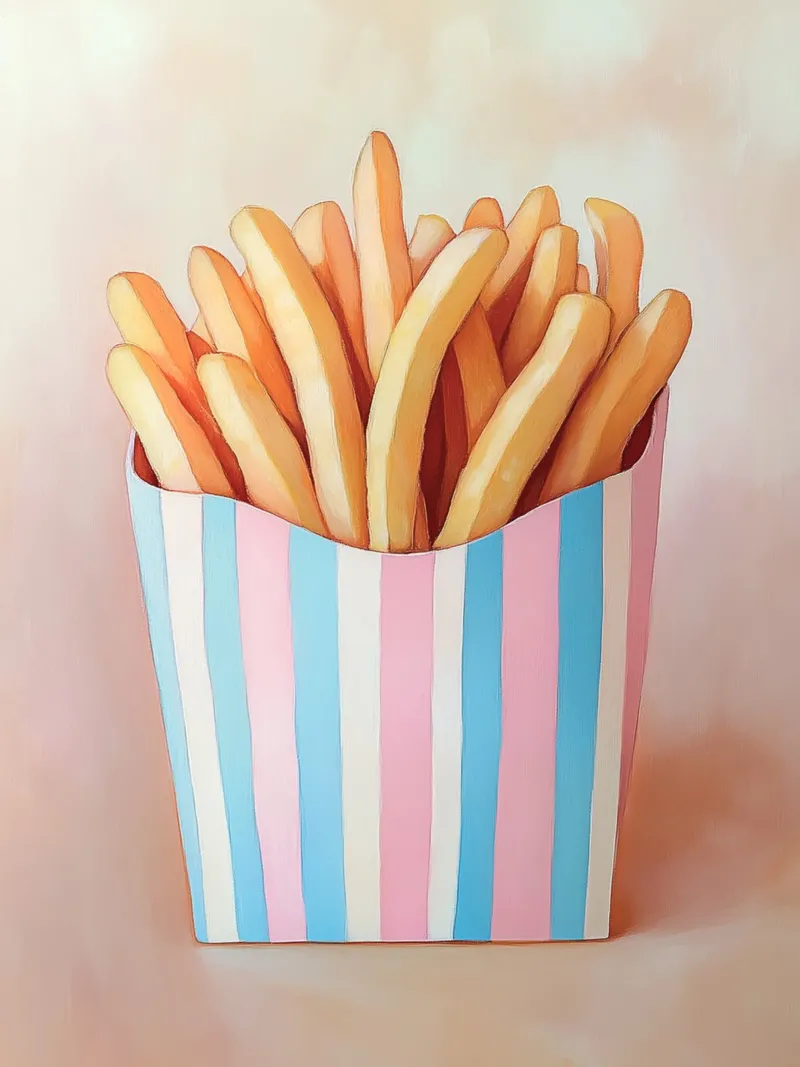 Strip box with chips canvas by Carinaprint