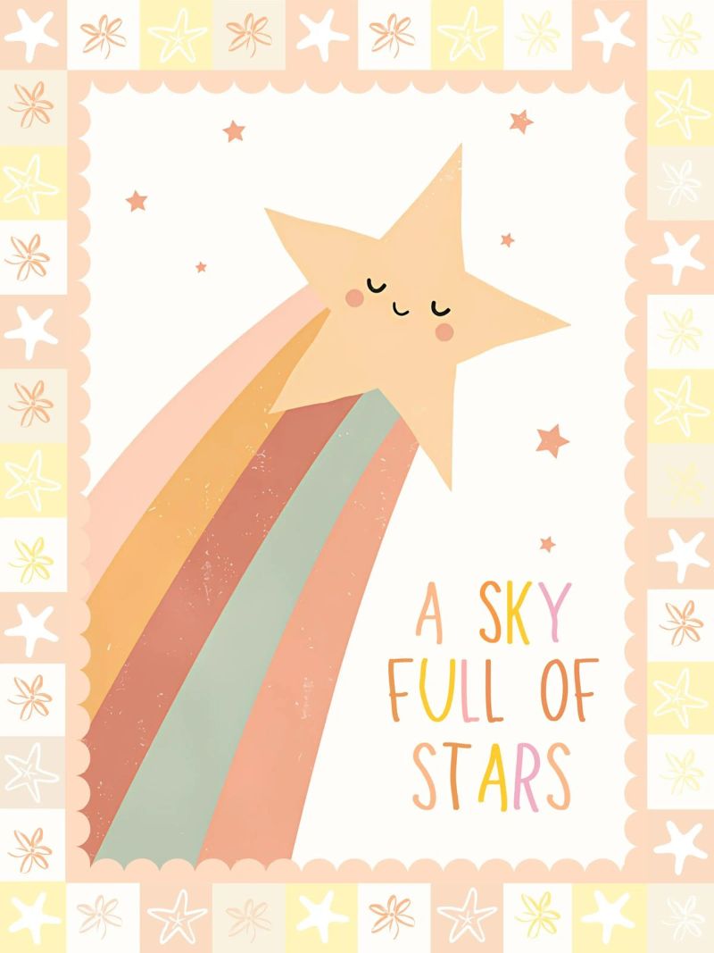 A Sky Full of Stars, Star Print, Celestial Wall Art poster by SunshinePrints
