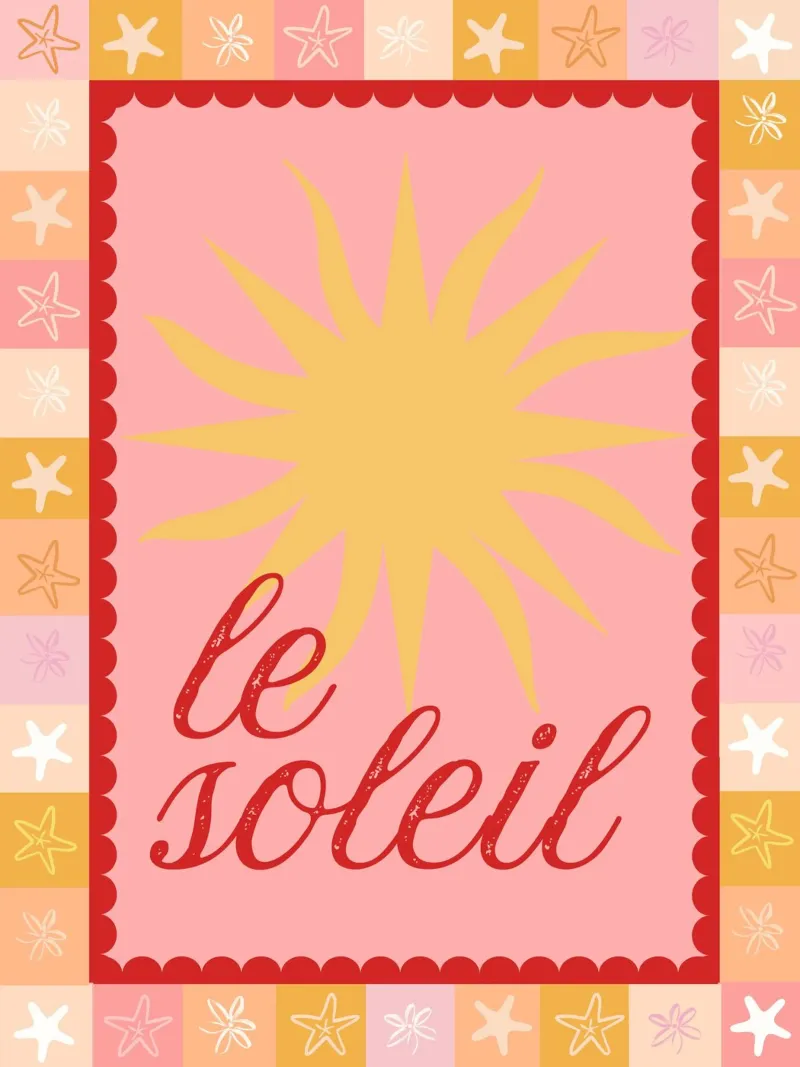 Poster Le Soleil pellicola backlit da Bella Studio