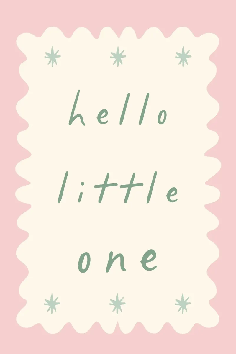 Hello Little One, Nursery Print, Kids Art, Playroom Decor canvas with Floater frame by SunshinePrints