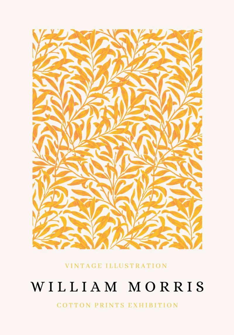 William Morris Willow Bough Vintage Exhibition Poster canvas by NorwesClub