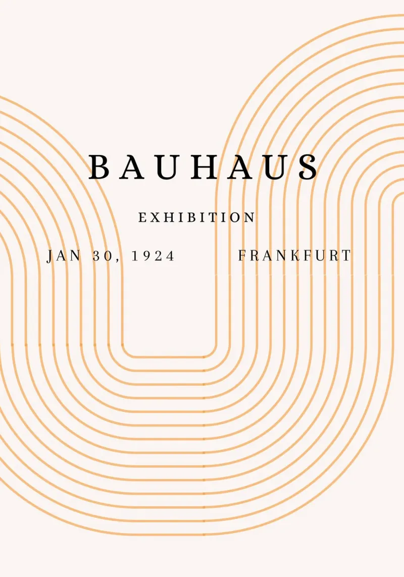 Mostra Bauhaus 1924 Poster con archi geometrici pellicola backlit da NorwesClub
