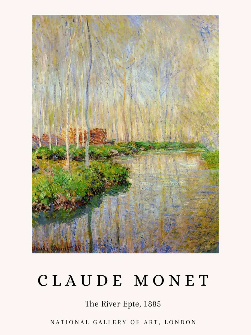 Claude Monet Il fiume Epte Poster museale d'epoca pellicola backlit da NorwesClub