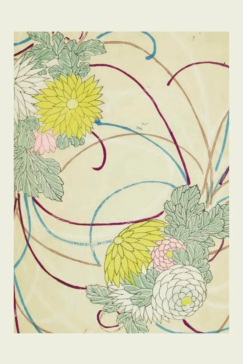 Shin-Bijutsukai - Floral Lines pellicola backlit da Vintage by JUNIQE