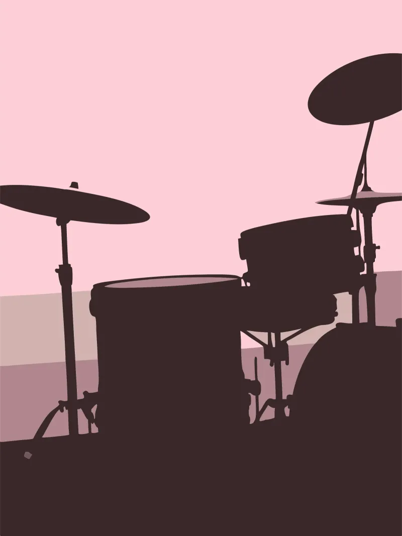 Batteria poster con telaio in legno da MUSIC EDITION