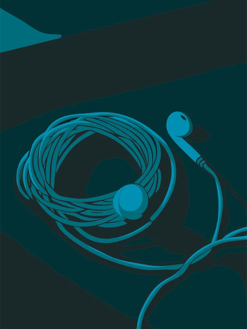 Kopfhörer Poster von MUSIC EDITION