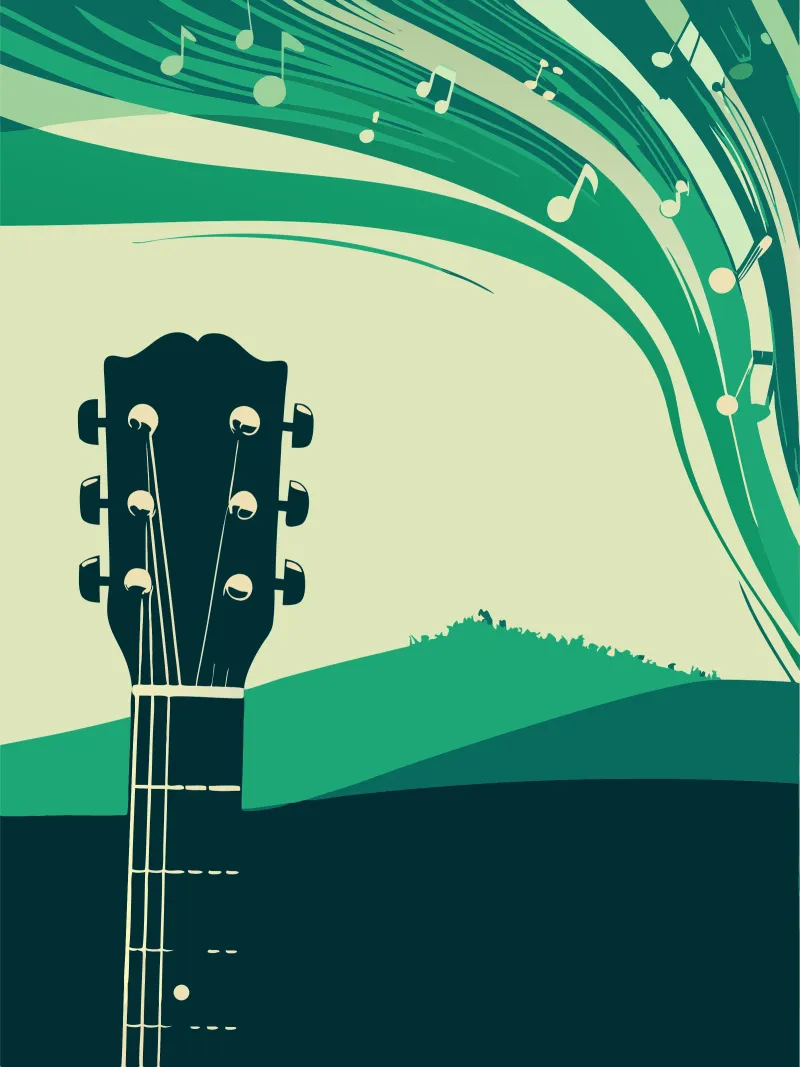 Chitarra musicale poster con telaio in alluminio da MUSIC EDITION