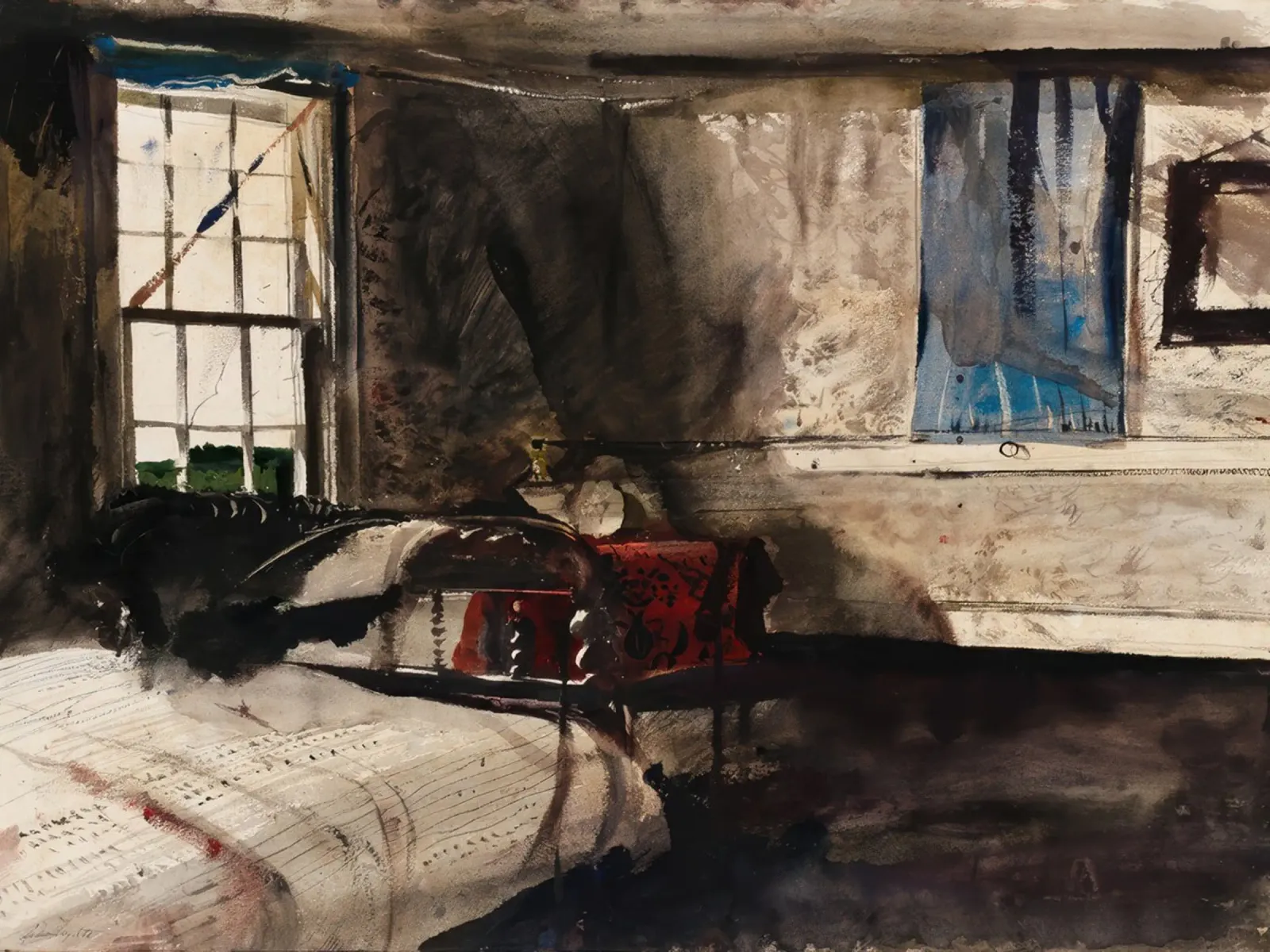 Letto a rocchetto Andrew Wyeth pellicola backlit da Classicprint