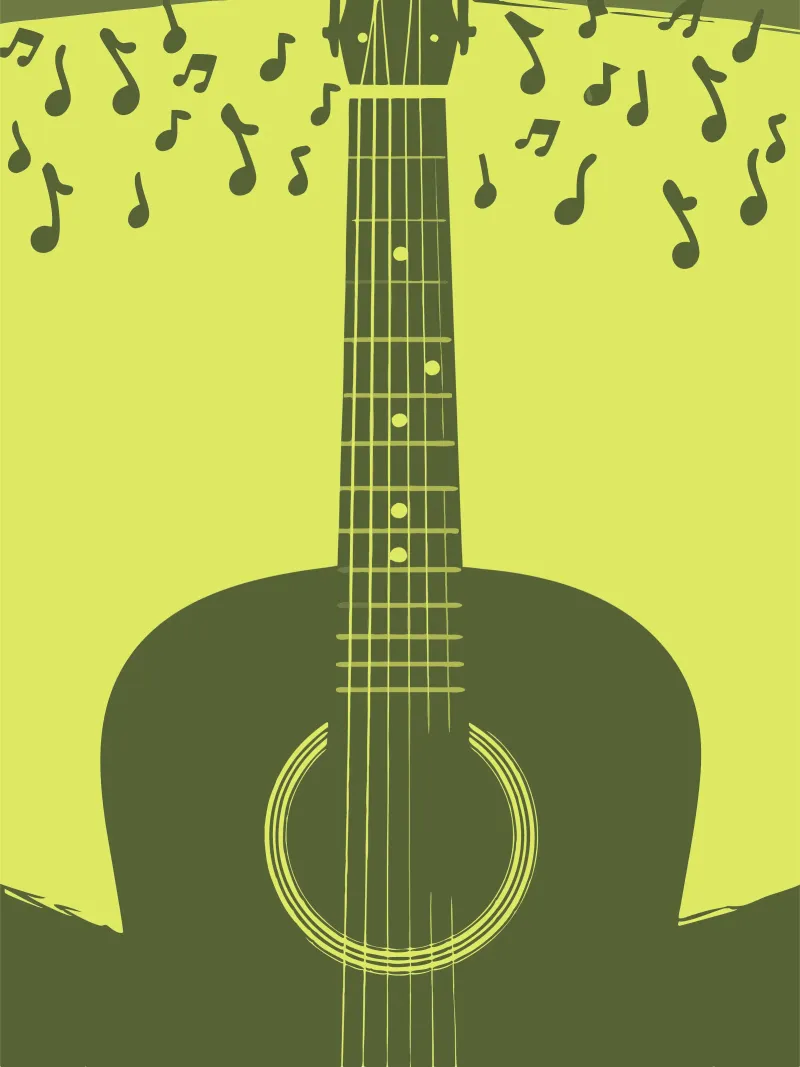 Akustische Gitarre Leinwand von MUSIC EDITION