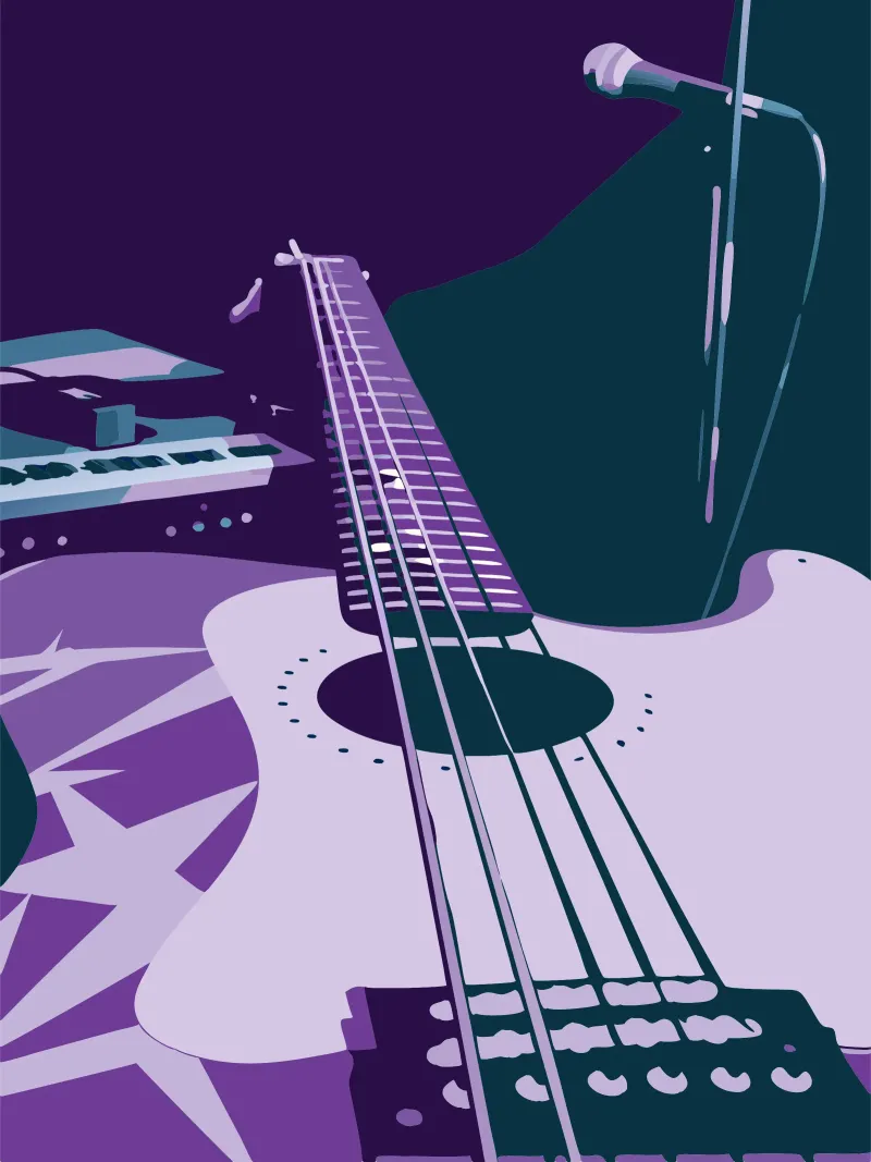 Dettagli sulla chitarra pellicola backlit da MUSIC EDITION
