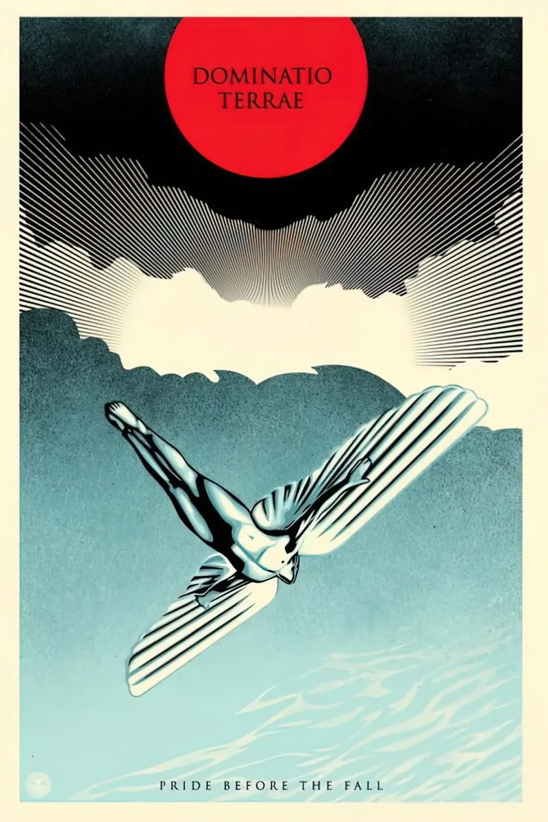 Orgoglio Icaro - Shepard Fairey poster con telaio in plastica da American Poster