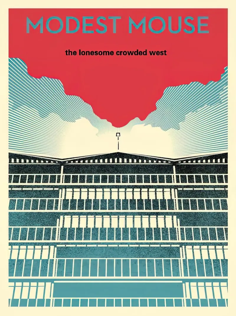 Shepard Fairey Modest Mouse pellicola backlit da American Poster