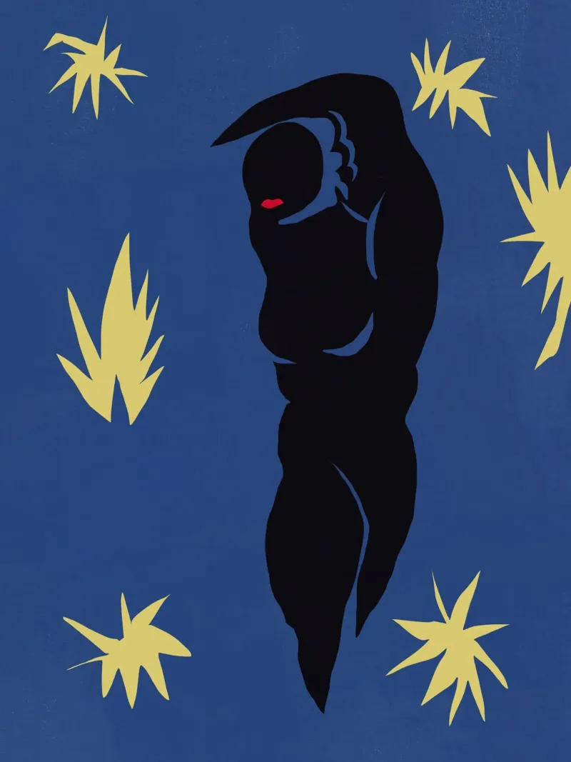 Figura ritagliata dopo matisse poster con telaio in legno da Little Dean