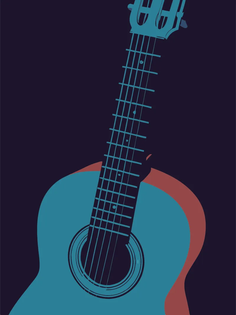 Chitarra acustica pellicola backlit da MUSIC EDITION