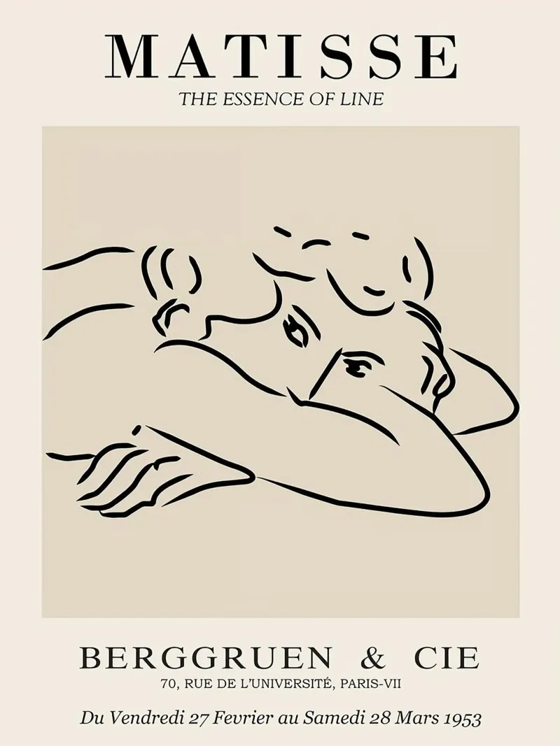 Henri Matisse - Line Drawing of Woman - Essense of Line hahnemühle by Perdana shop