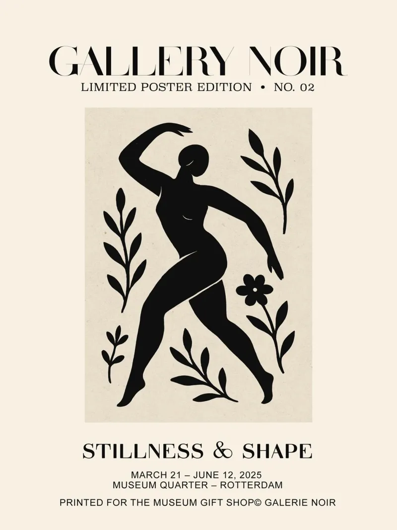 Gallery Noir No 04 poster con telaio in alluminio da treechild