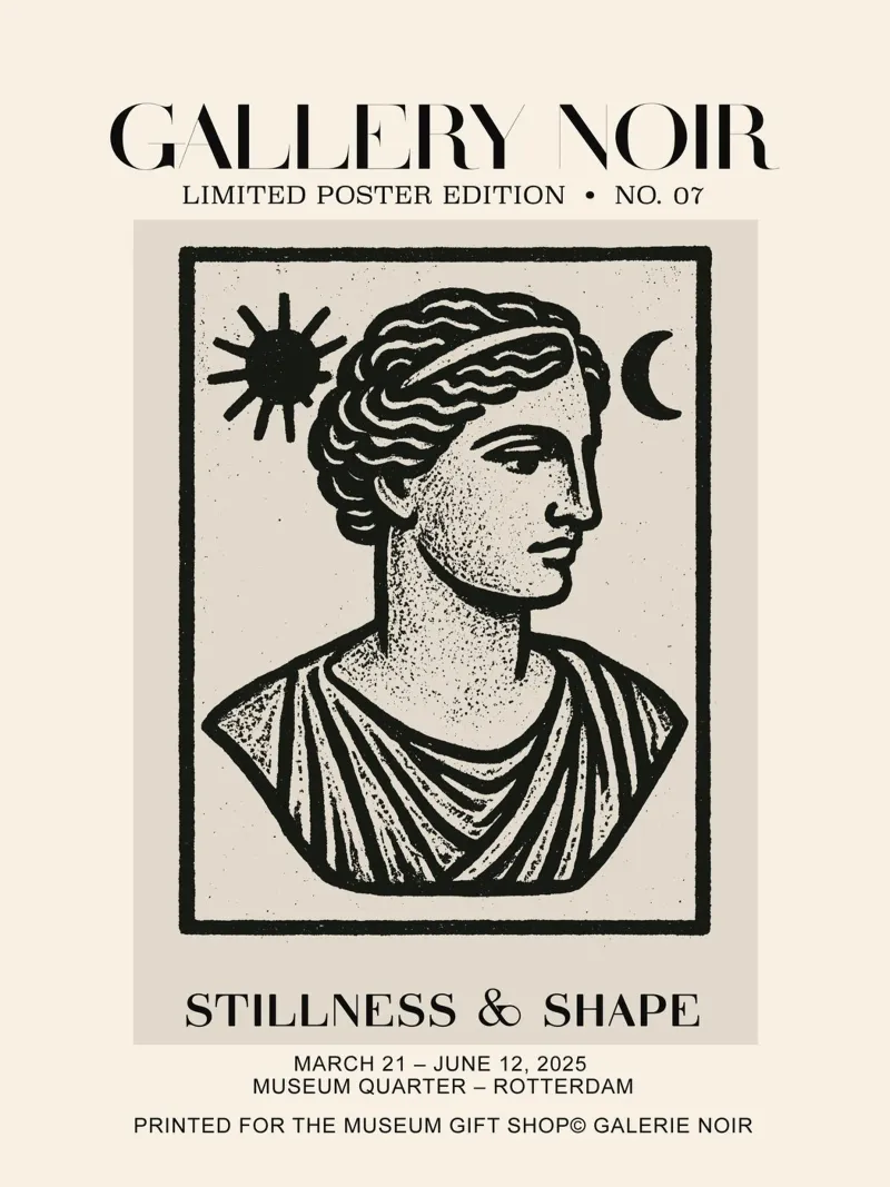 Gallery Noir No 07 poster con telaio in alluminio da treechild