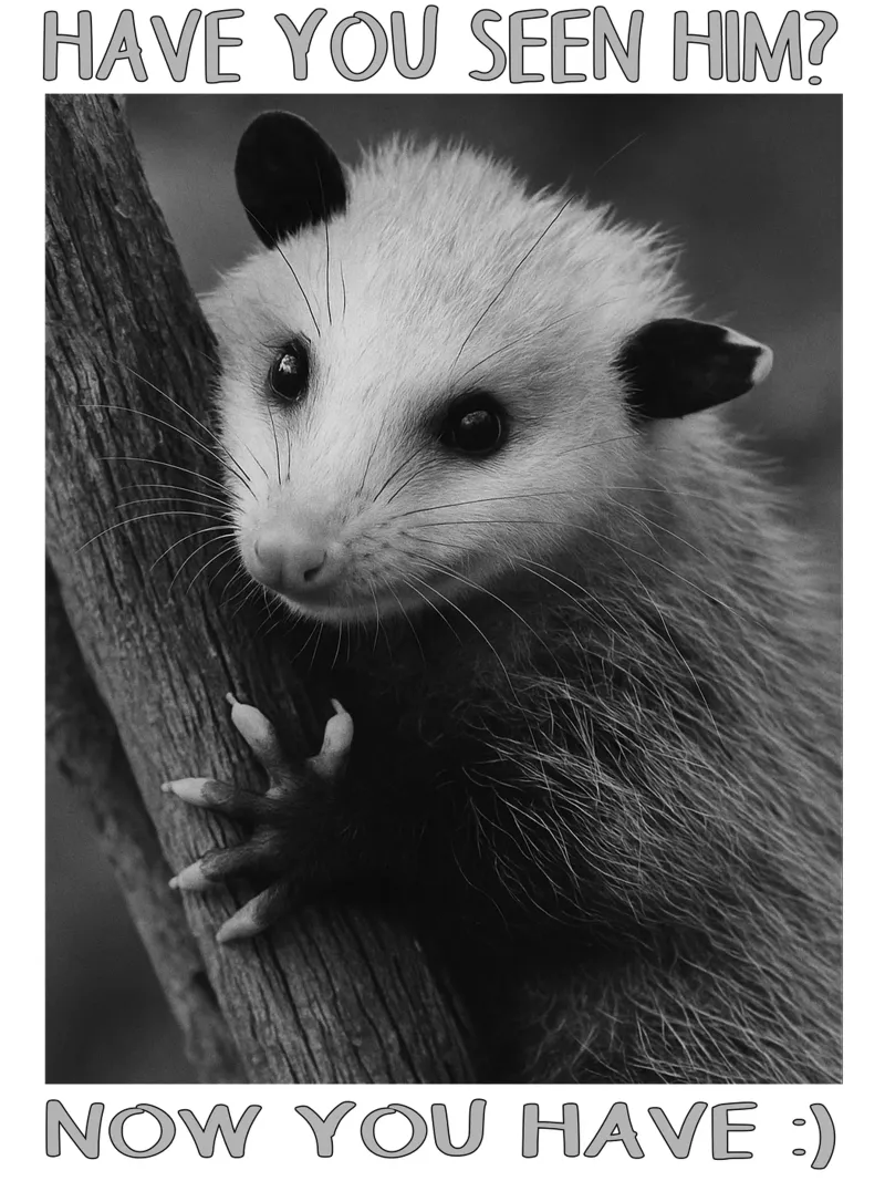 HAI VISTO LUI Possum Space art design pellicola backlit da the gondals