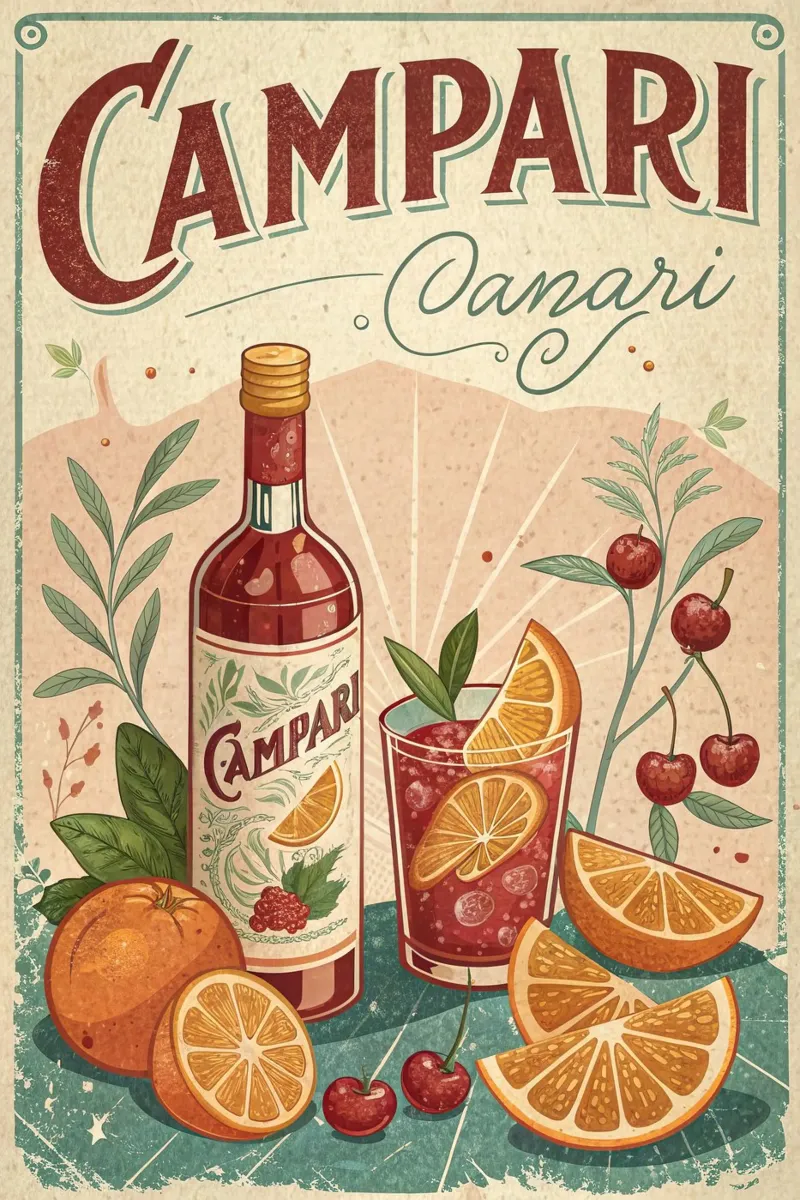 Poster della mostra Campari poster con telaio in alluminio da 🎁 ARTVI-SHOP
