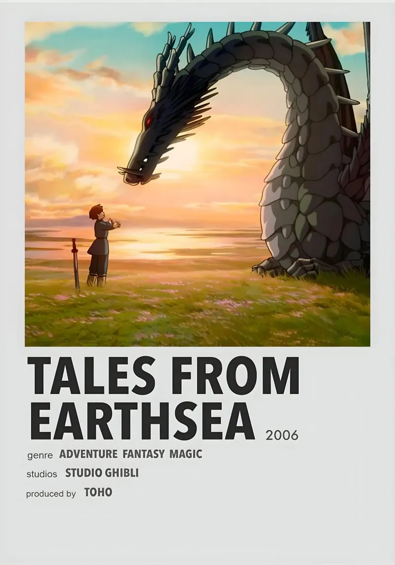 TALES FROM EARTHSEA 2006 poster con telaio in alluminio da Totoya