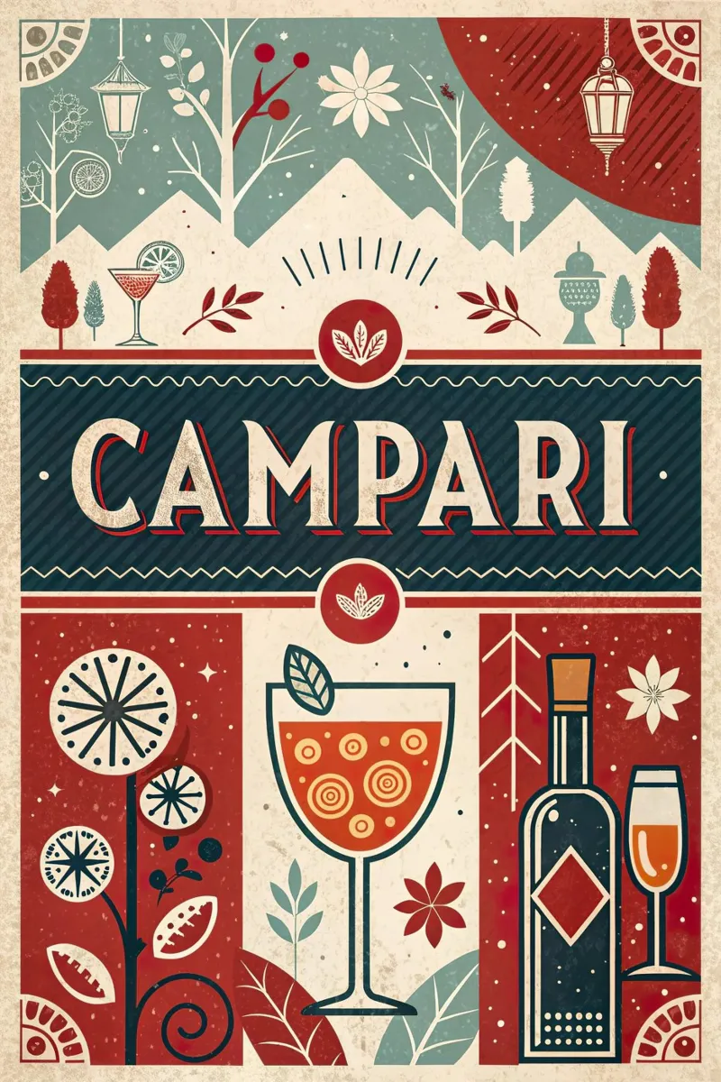 Manifesto della mostra Campari. poster con telaio in alluminio da 🎁 ARTVI-SHOP