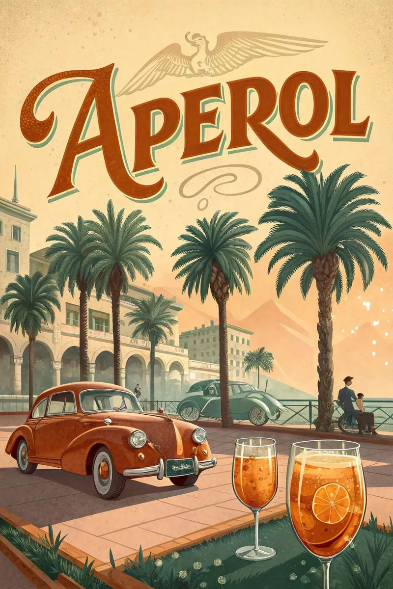 Aperol exhibition poster canvas by 🎁 ARTVI-SHOP