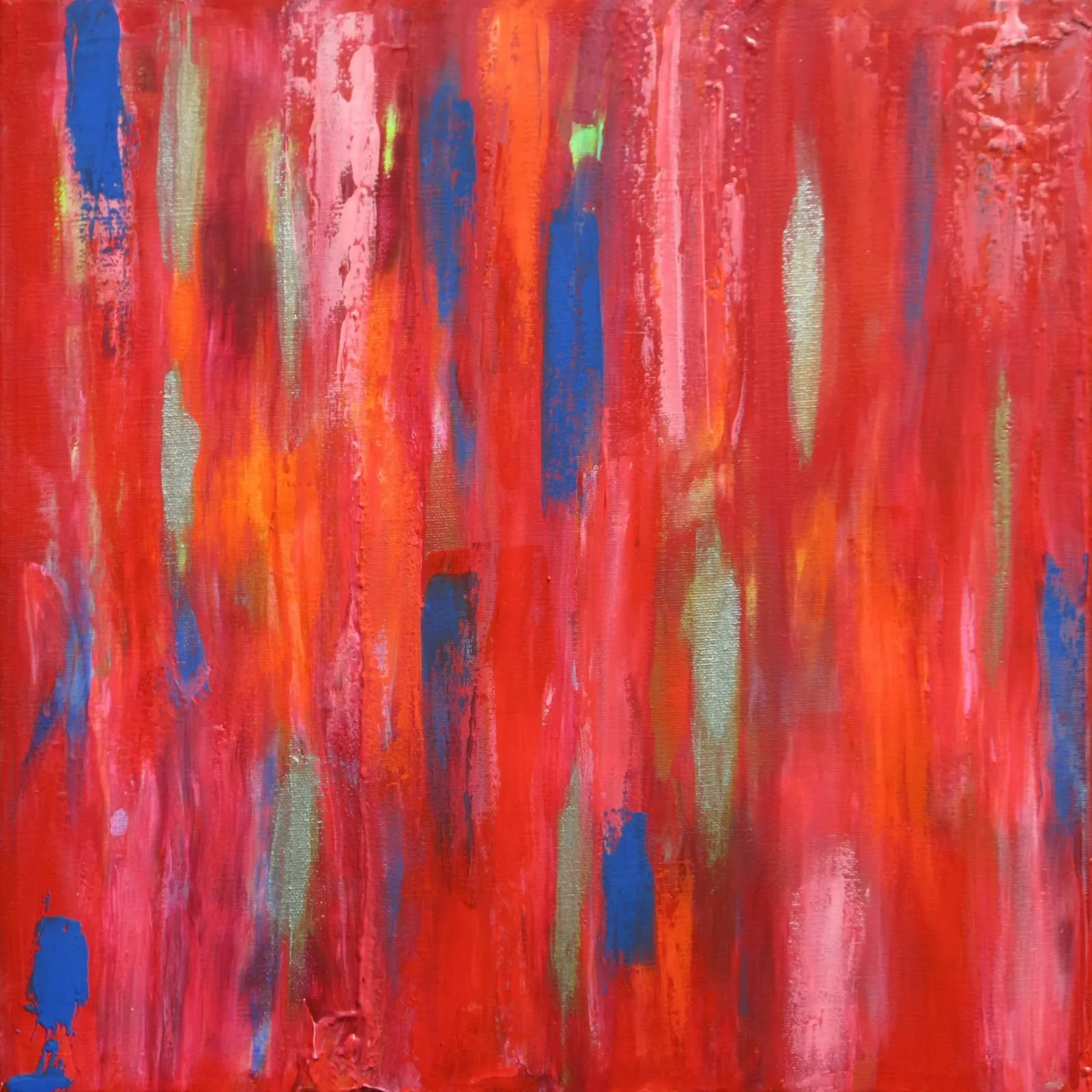 Vitaliteit 2 - Abstracte kunst aluminium-dibond van Petra Lang