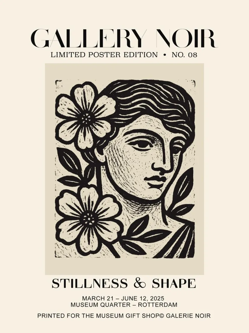 Gallery Noir No 08 poster con telaio in alluminio da treechild