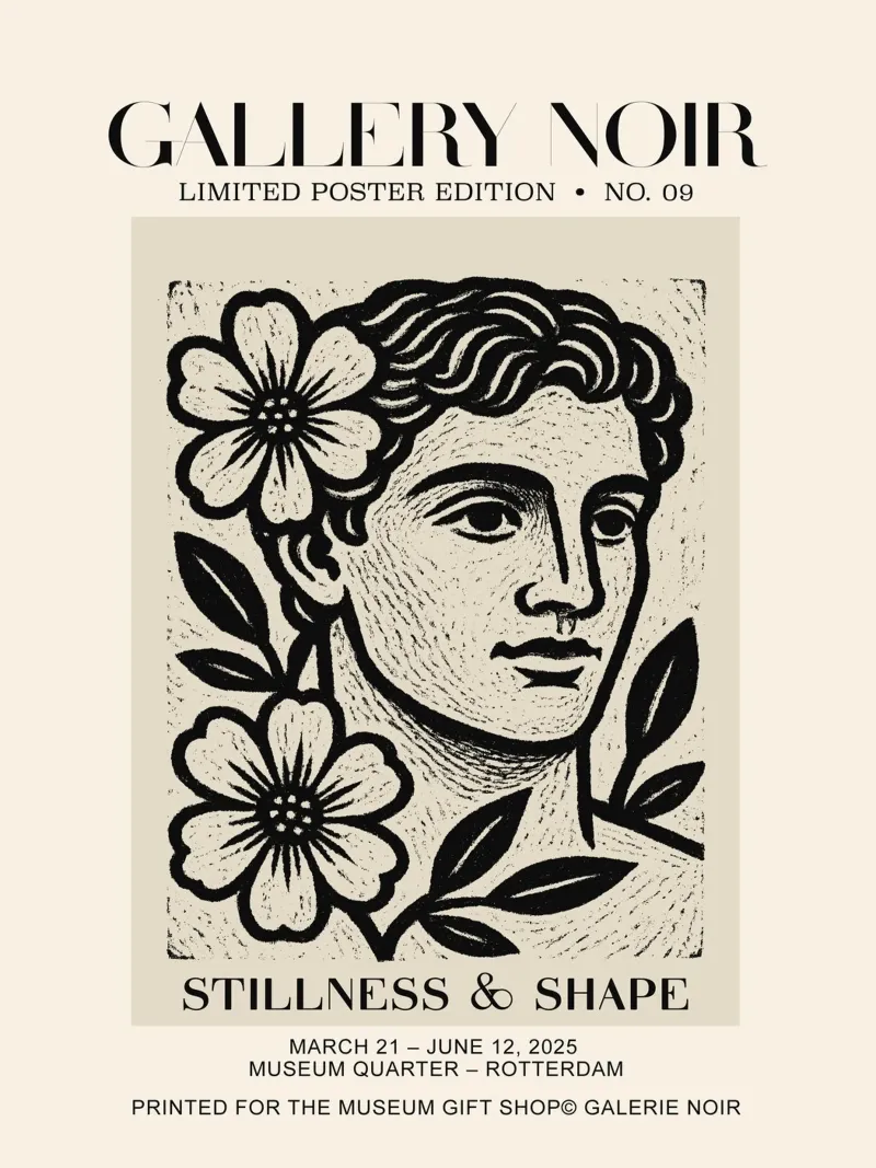 Gallery Noir No 09 poster con telaio in alluminio da treechild