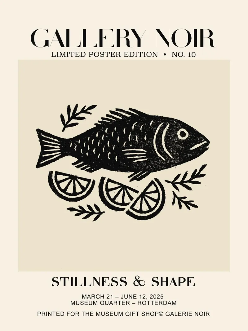 Gallery Noir No 10 poster con telaio in legno da treechild