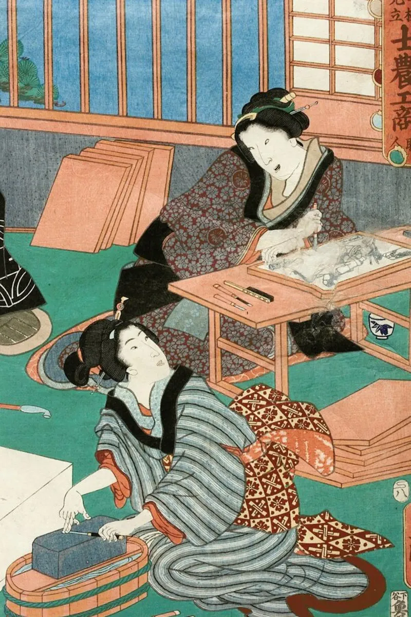 Kunisada - The Class of the Craftsmen II pellicola backlit da ARTOTHEK