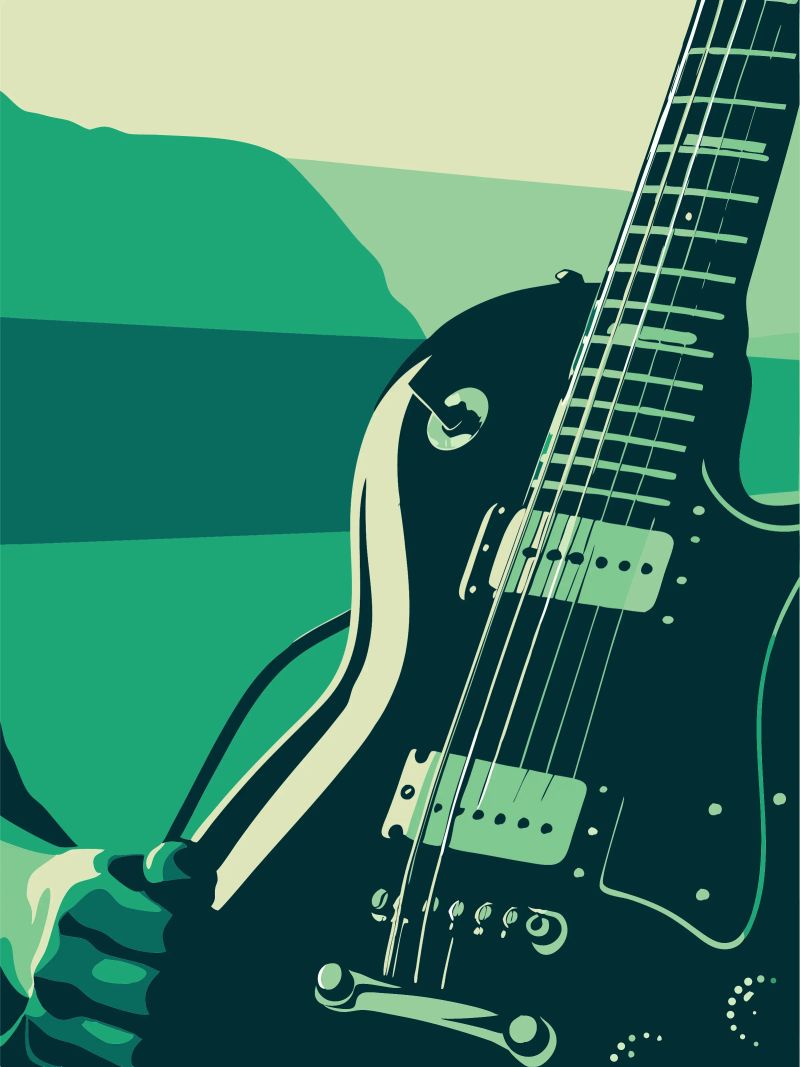 Rockgitarre Poster von MUSIC EDITION