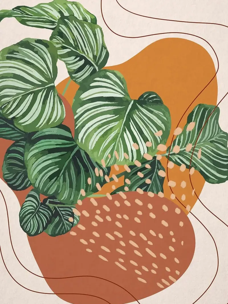 Foglie astratte di Monstera pellicola backlit da Abstract Botanical Art
