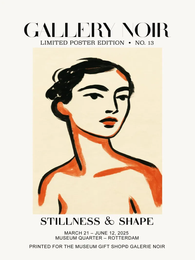 Gallery Noir No 13 poster con telaio in alluminio da treechild