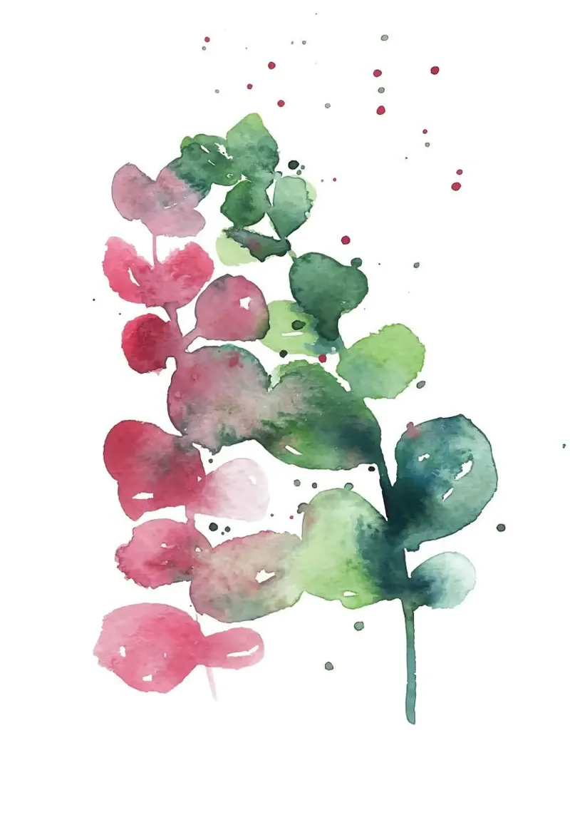 Eucalipto moderno pellicola backlit da Abstract Botanical Art