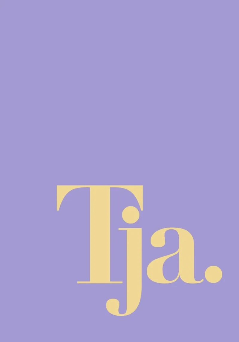 Typo Print Tja - Tipografia minimalista in colori pastello carta hahnemühle da Tine Taler