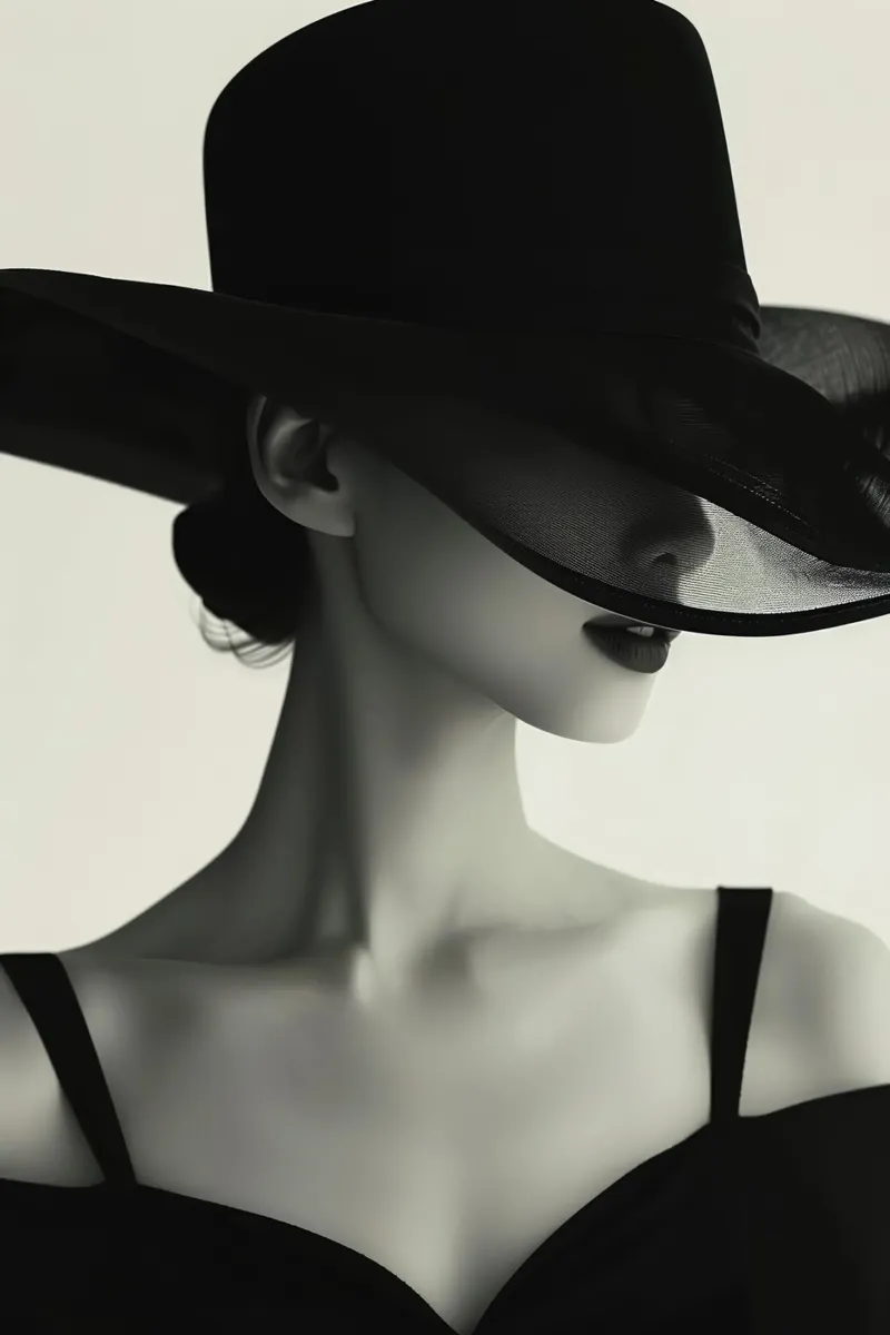 Donne e cappello nero pellicola backlit da Lorraine Mooore