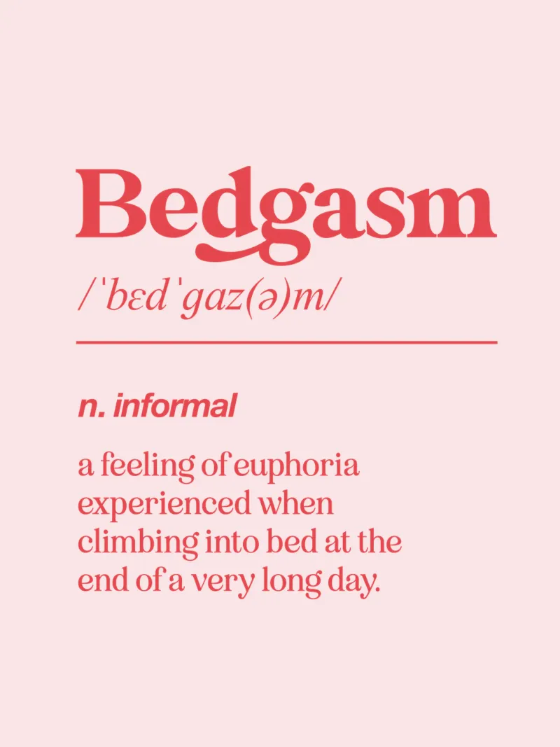 Bedgasm Dictionary Definition Humorous Typography Print Pink canvas by THE MOTIVATED TYPE