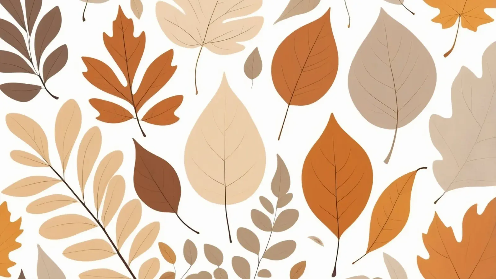 Foglie d'autunno di varie forme e colori disposte carta hahnemühle da DesignDoodle