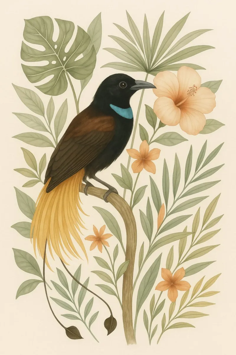 Tropical Bird of Paradise hahnemühle de Studio M